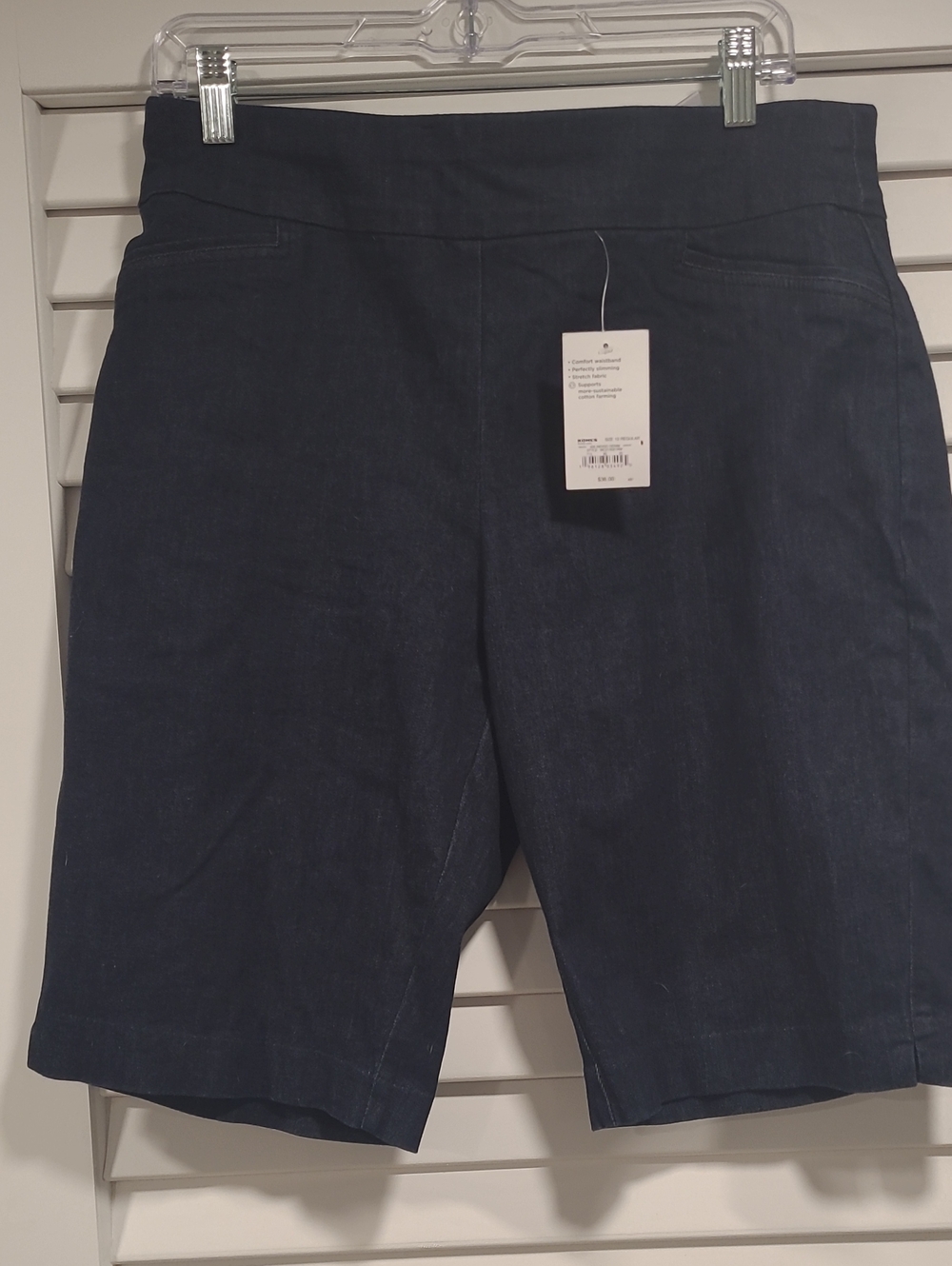 croft & barrow Navy Pull-On Bermuda Shorts